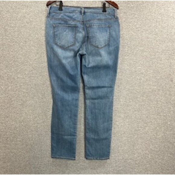 Old Navy Womens Jeans Size 6 Blue Denim Original Mid Rise Distressed Straight - Picture 4 of 14